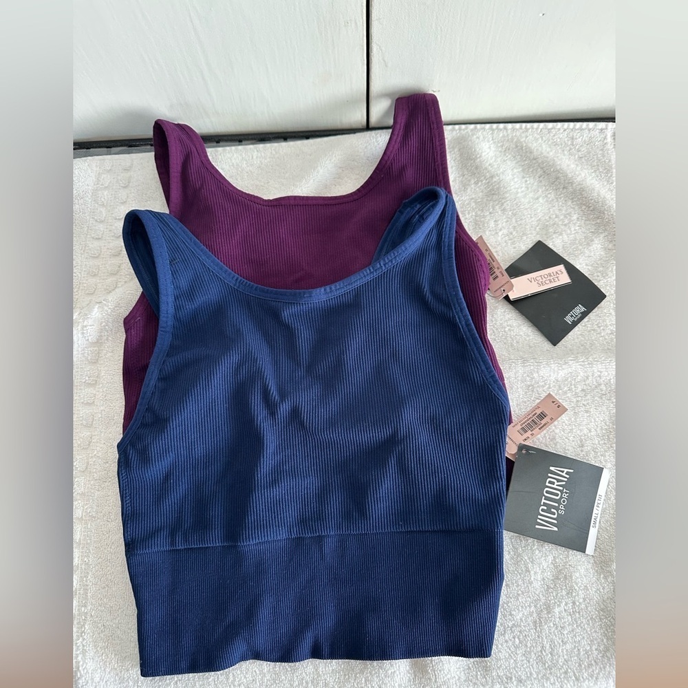 2 Women's Sport Blue and Purple Tops from Victoria’s Secret size S